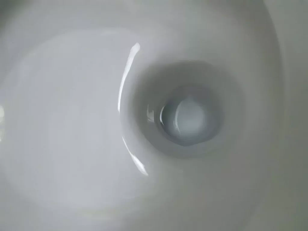 Szupertiszta WC kagyló ránagyítva